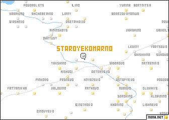 map of Staroye Komarno