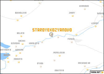 map of Staroye Koz\