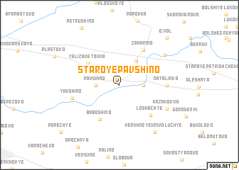 map of Staroye Pavshino