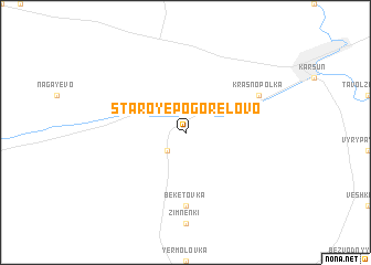 map of Staroye Pogorelovo