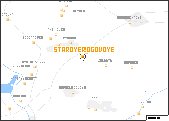 map of Staroye Rogovoye