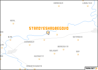 map of Staroye Shadbegovo