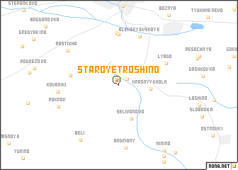 map of Staroye Troshino