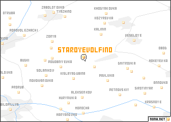 map of Staroye Volfino