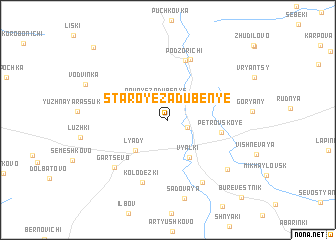 map of Staroye Zaduben\