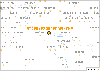 map of Staroye Zagorodishche