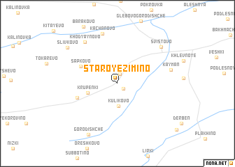 map of Staroye Zimino