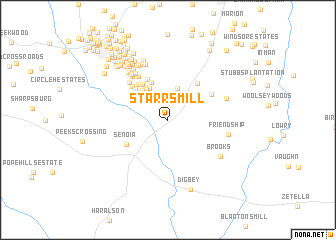 map of Starrs Mill
