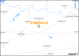 map of Starrville