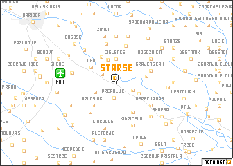 map of Starše