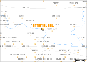 map of Stary Bubel