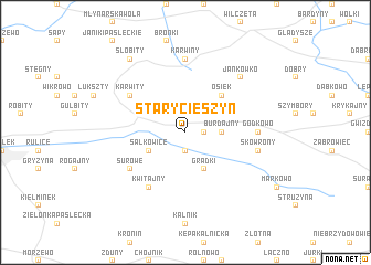 map of Stary Cieszyn