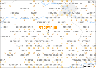 map of Starý Dub