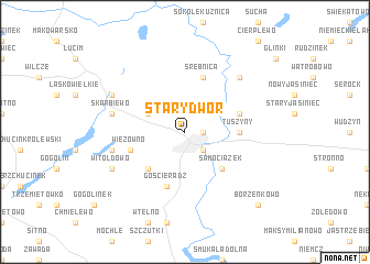 map of Stary Dwór