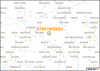 map of Starý Hrádok