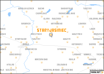 map of Stary Jasiniec