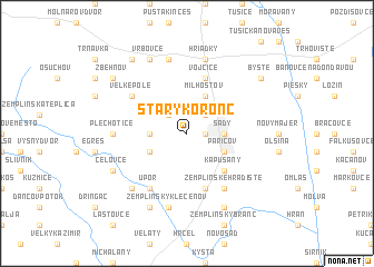 map of Starý Koronč