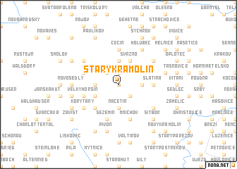 map of Starý Kramolín