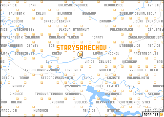 map of Starý Samechov