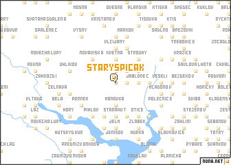map of Starý Špičák