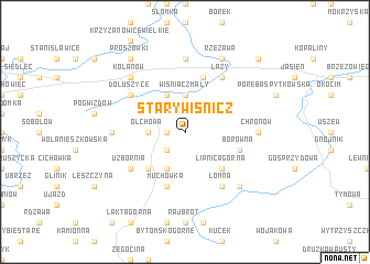 map of Stary Wiśnicz