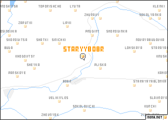 map of Staryy Bobr