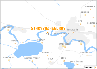 map of Staryy Bzhegokay