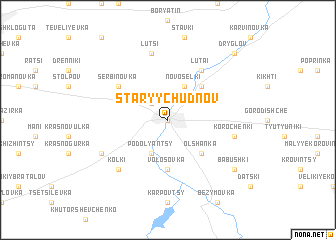 map of Staryy Chudnov