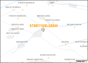 map of Staryye Algashi