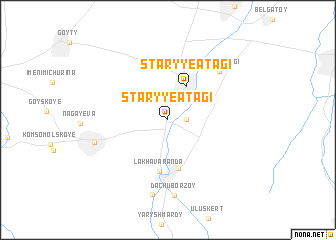 map of Staryye Atagi