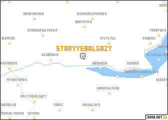 map of Staryye Balgazy