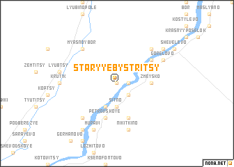 map of Staryye Bystritsy