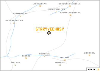 map of Staryye Chasy