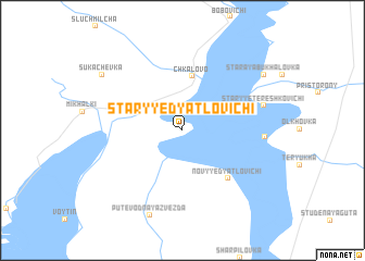 map of Staryye Dyatlovichi