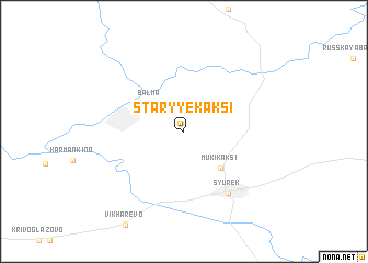 map of Staryye Kaksi