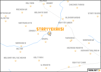 map of Staryye Kaksi