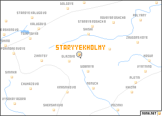 map of Staryye Kholmy