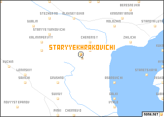 map of Staryye Khrakovichi