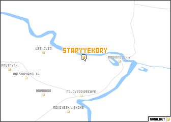 map of Staryye Kory