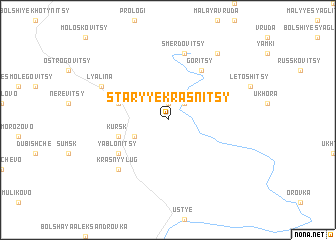 map of Staryye Krasnitsy