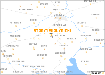 map of Staryye Malynichi