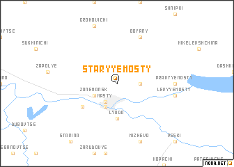 map of Staryye Mosty