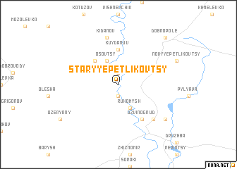 map of Staryye Petlikovtsy