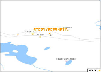 map of Staryye Reshëty