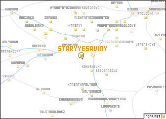 map of Staryye Saviny