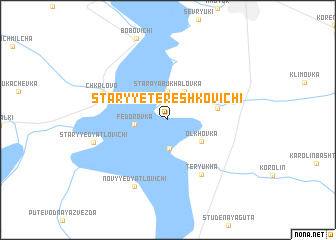 map of Staryye Tereshkovichi