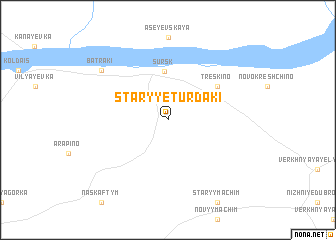 map of Staryye Turdaki