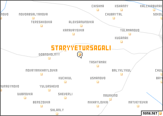 map of Staryye Tursagali