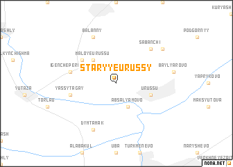 map of Staryye Urussy