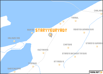 map of Staryye Ur\